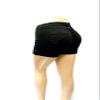 1826 Women's Plus Size Stretch HIGH Waist Twill Short 95% Cotton 5% Spandex 7380 (18, Black) view 2