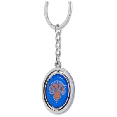 Aminco NCAA New York Knicks Silver Spinning Logo Keychain