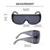 Calabria 1003 Fit Over Safety Glasses Fitover Prescription Eyewear Smoke Grey Men Women Large Wraparound Tinted Anti Scratch view 3