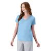 Hanes Women's Short Sleeve Cool DRI V-Neck Tee, Light Blue, 3X-Large view 4