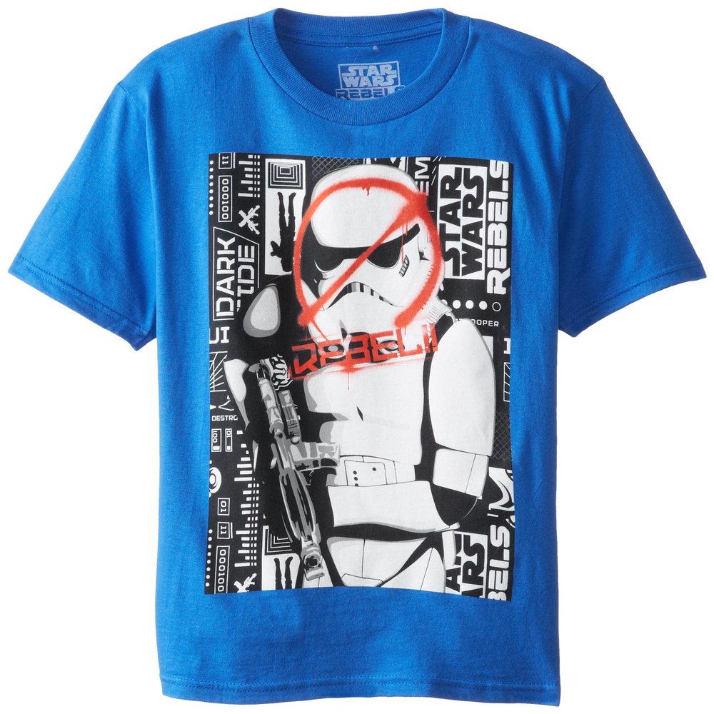 STAR WARS Boy's 8-20 Rebel The Dark Side, Royal, Large