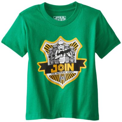 STAR WARS Boy's 2-7 Rebel Join The Army, Kelly Green, X-Small