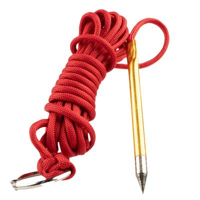 10 Foot 550lb Paracord Fishing Stringer Fish Holder with Metal Threading Needle and 1 Inch Split Ring