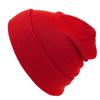 Cap911 Unisex Plain 12-Inch Long Red Beanie Soft Winter Hats Reduce Frizz Knit Beanies Warm Skull Cap view 1