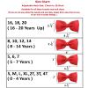 Unotux Baby Infant Toddler Kid Teen Boy Wedding Formal Satin Red Bow Tie S-20 (16-20:(16 Years up)) view 2