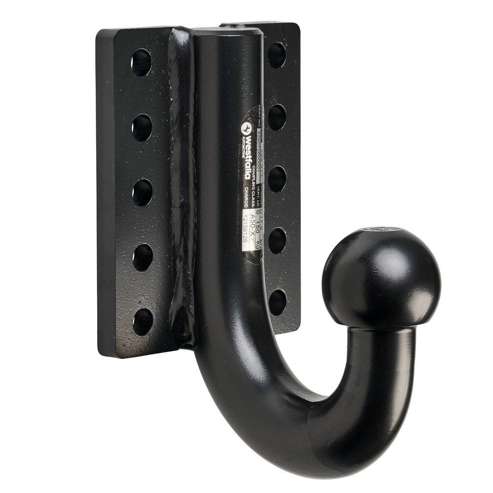 Westfalia-Automotive 329072600001 Tow Hitch, 10-hole Ball Plate with Ball Neck, Adjustable Height, 150 kg Bearing Load, EC Approval for European Use