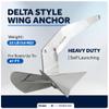 Five Oceans Delta Style Wing Boat Anchor, 22 Lb / 10 Kg Stainless Steel Boat Anchors, Premium Series, for Pontoon, Fishing Boats, Bass Boats, Sport Boats, Sport Yachts, Sailboats - FO3689 view 2