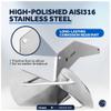 Five Oceans Delta Style Wing Boat Anchor, 22 Lb / 10 Kg Stainless Steel Boat Anchors, Premium Series, for Pontoon, Fishing Boats, Bass Boats, Sport Boats, Sport Yachts, Sailboats - FO3689 view 4