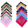 Cotton Cowboy Cowgirl Square Bandana Head Wrap Scarf Neck Scarf Waistband (Rose) view 2