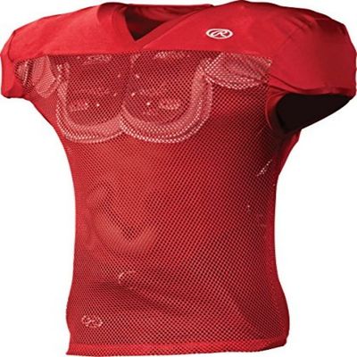 Boy's Rawlings Sporting Goods Boys Youth Premium Pro Cut Practice Football Jersey, Scarlet, X-Large