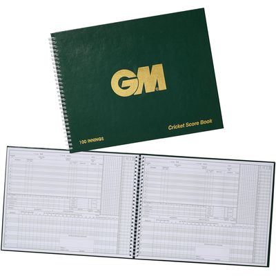 Gunn & Moore GM Wire Bound 100 Innings Scorebook - Green, 100 Innings