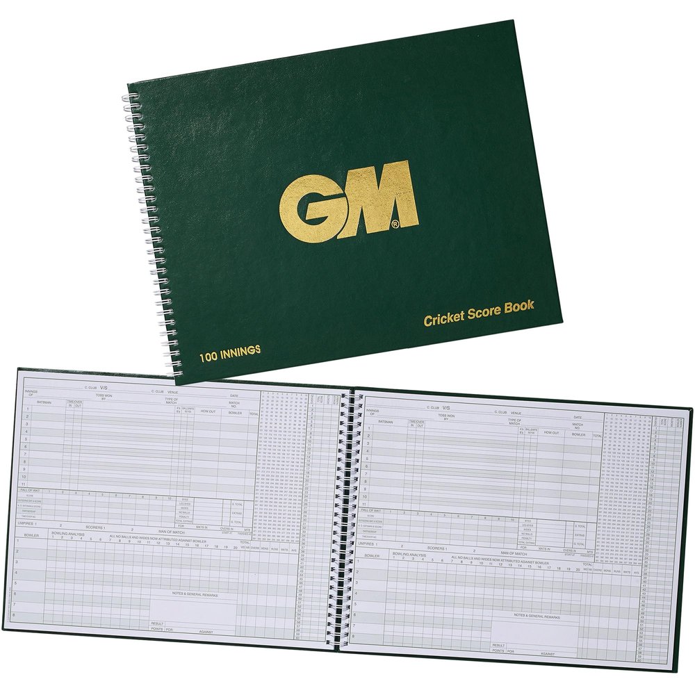 Gunn & Moore GM Wire Bound 100 Innings Scorebook - Green, 100 Innings