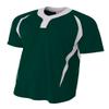 A4 Mens 2-Button Color Block Henley, 2XL, Forest/White view 1