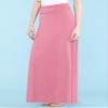 MBJ WB296 Womens Lightweight Floor Length Maxi Skirt S Pink view 2