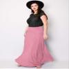 MBJ WB296 Womens Lightweight Floor Length Maxi Skirt S Pink view 3