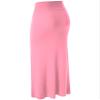 MBJ WB296 Womens Lightweight Floor Length Maxi Skirt S Pink view 4