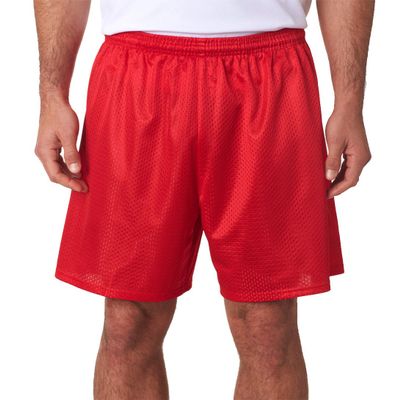 A4 Men's Seven Inch Inseam Mesh Short N5293 Scarlet 4XL