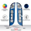 LookOurWay Feather Flag Banner - 12 Feet Tall Advertising Flags for Outdoor Business and Events Promotion - Swooper Flag Only - Beer & Liquor Flags - Ice Cold Beer (10M1200055) view 2