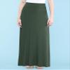 MBJ WB670 Womens Fold-Over Maxi Skirt L Olive view 2