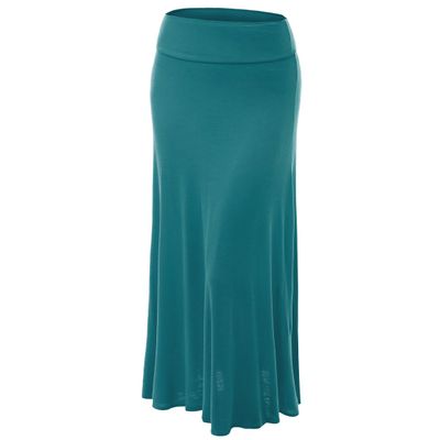 MBJ WB670 Womens Fold-Over Maxi Skirt XXL Jade