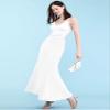 MBJ WB670 Womens Fold-Over Maxi Skirt L White view 3