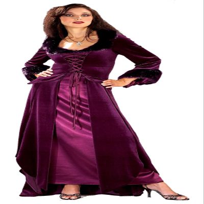 Rubie's Costume Co Purple Gothic Lady with Fur Costume, Large