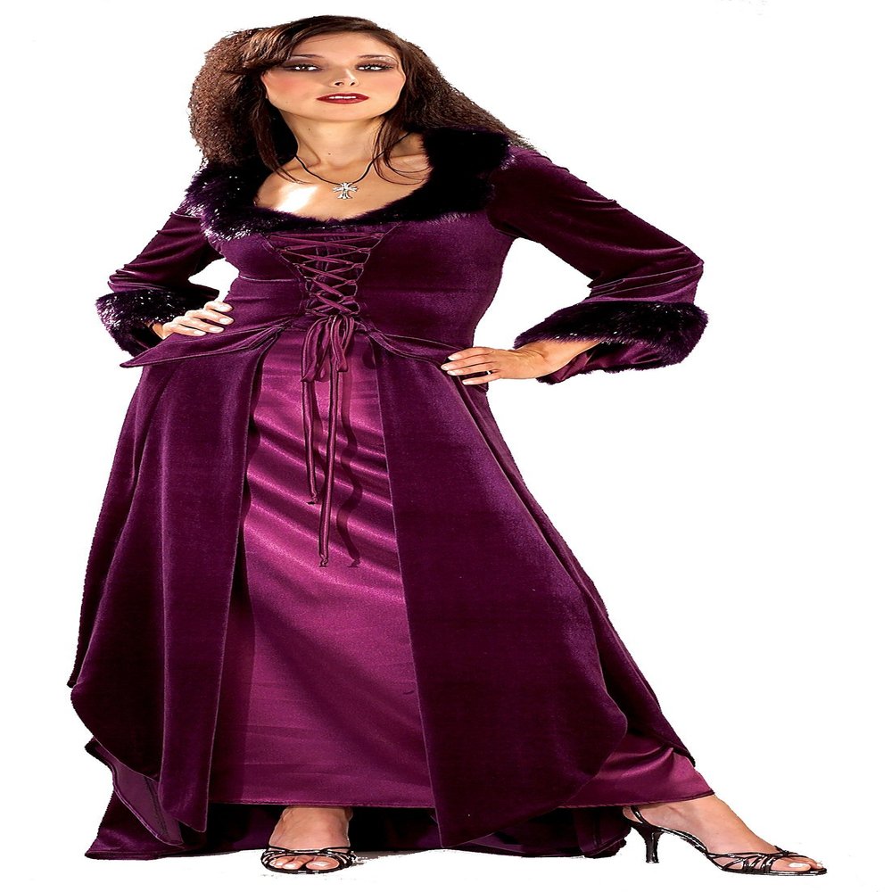 Rubie's Costume Co Purple Gothic Lady with Fur Costume, Large