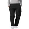 Adar Uniforms Universal Scrubs for Women - Tapered Cargo Scrub Pants 506P Black L view 4