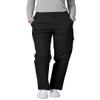 Adar Uniforms Universal Scrubs for Women - Tapered Cargo Scrub Pants 506P Black XS view 1