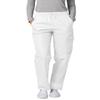 Adar Uniforms Universal Scrubs for Women - Tapered Cargo Scrub Pants 506P White L view 1