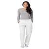 Adar Uniforms Universal Scrubs for Women - Tapered Cargo Scrub Pants 506P White L view 4