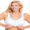 Comfort Choice Women's Plus Size Cotton Front-Close Wireless Bra - 38 DDD, White view 1