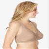 Comfort Choice Women's Plus Size Cotton Front-Close Wireless Bra - 38 DDD, Nude view 3