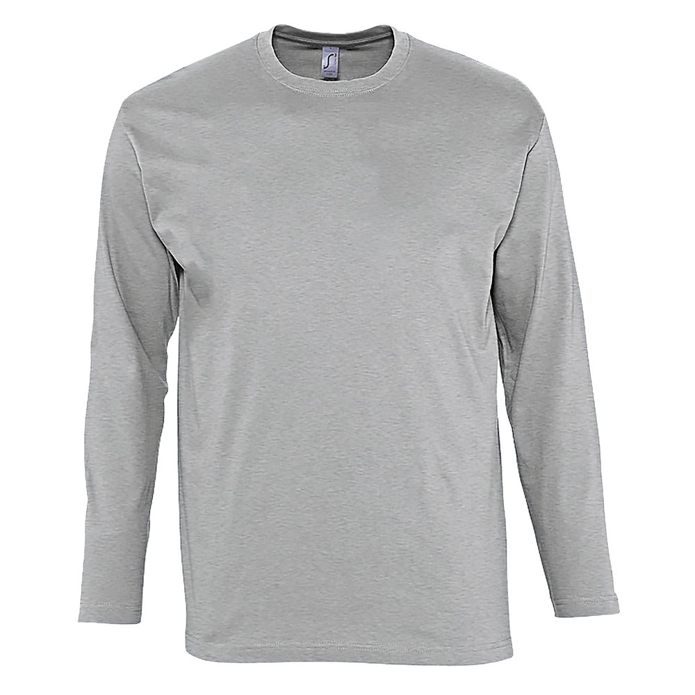 SOL'S Mens Monarch Long Sleeve T-Shirt (S) (Gray Marl)