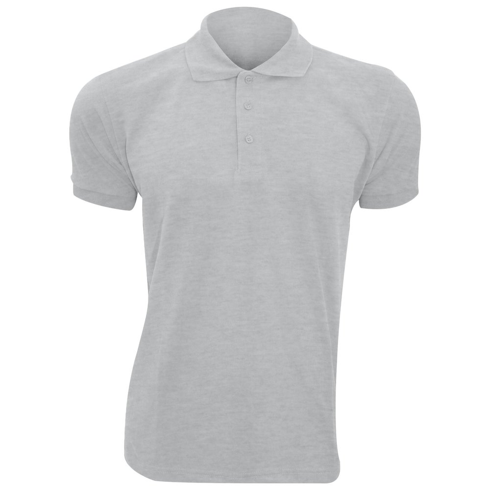 SOL'S Mens Prime Pique Plain Short Sleeve Polo Shirt (4XL (50-52 Chest)) (Grey Marl)