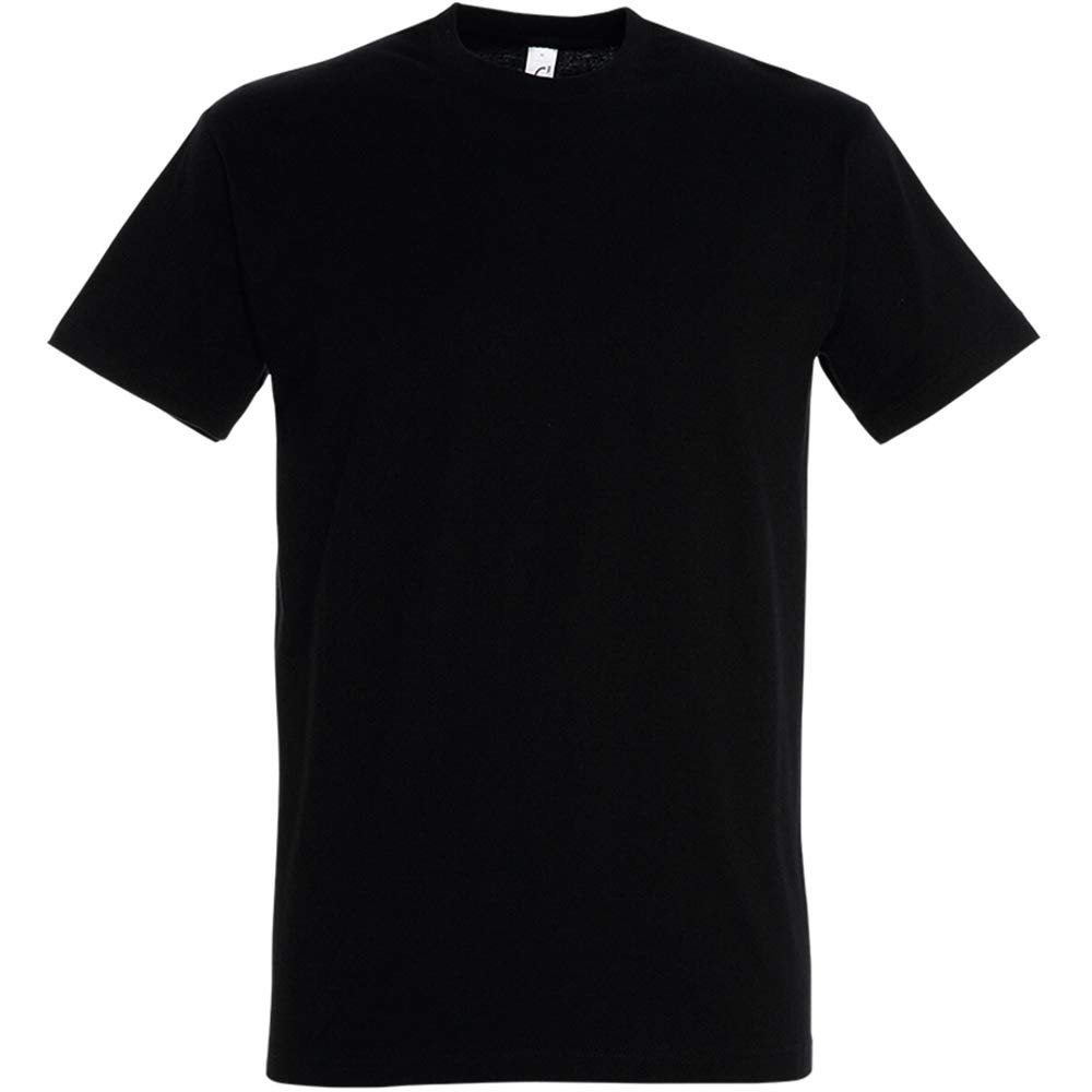 SOLS Mens Imperial Heavyweight Short Sleeve T-Shirt (M) (Deep Black)