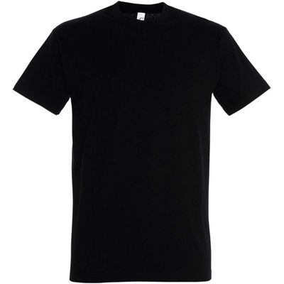 SOLS Mens Imperial Heavyweight Short Sleeve T-Shirt (L) (Deep Black)