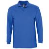 SOL'S Mens Winter II Long Sleeve Pique Cotton Polo Shirt (XL (43-44 Chest)) (Royal Blue) view 1