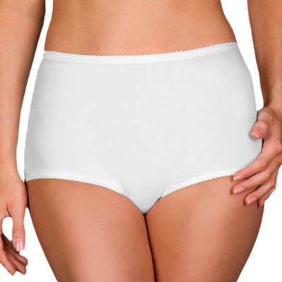 Shadowline Women's Plus Size Nylon Classics Full Brief Panty 17017P 11 White
