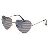 Heart Shaped American Flag USA Sunglasses (Silver) view 1