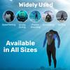 H2Odyssey 3/2mm Men's Vapor Back Zip Wetsuit for Men - Mens Long Sleeve Swimsuit for Surf Board and Deep Sea Diving (Large, Blue) view 4