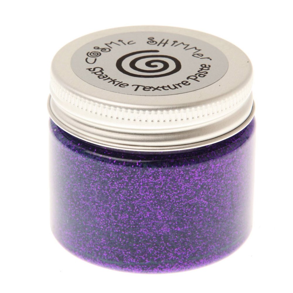 Cosmic Shimmer CSPASTSPVIO Vivid Violet-Sparkle Texture Paste, 50ml