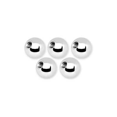 BodyJewelryOnline 10PCS Surgical Steel 14G Replacement Balls 6mm Replacement Screw Balls Externally Threaded Body Piercing Barbell Parts Replacement Beads 6mm