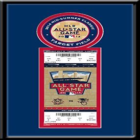 MLB Minnesota Twins 2014 All-Star Game Single Ticket Frame, Gray, Small