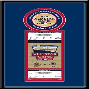 MLB Minnesota Twins 2014 All-Star Game Single Ticket Frame, Gray, Small