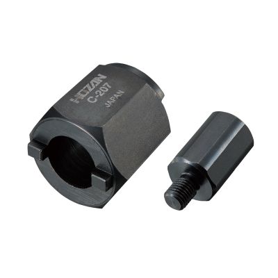 Hozan C-207 Bottom Bracket Tool, BB Tool, 2 Jaws / 6 Jaws/Recessed 0.6 inches (16.3 mm)