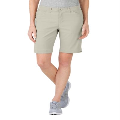 Dickies Women's Temp-IQ Performance Bi-Stretch Shorts Stone