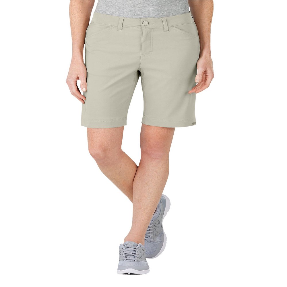 Dickies Women's Temp-IQ Performance Bi-Stretch Shorts Stone