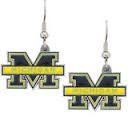 NCAA Licensed Large Logo Dangle Earrings (Michigan Wolverines)