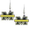 NCAA Licensed Large Logo Dangle Earrings (Michigan Wolverines) view 1